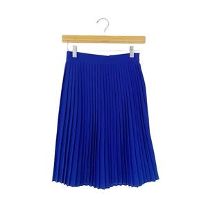 american apparel high waist accordion pleated skirt - royal cobalt blue xs
